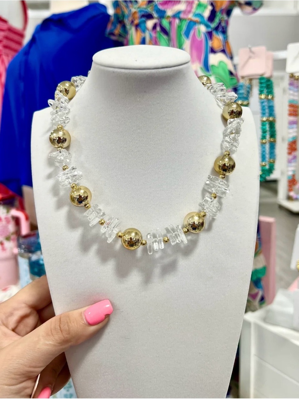 new Treasure Jewels Clearly Understated Beaded Necklace